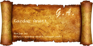 Gazdag Anett névjegykártya